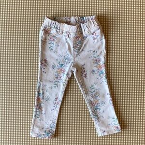 Baby Gap floral pull on legging jeans. Size 2